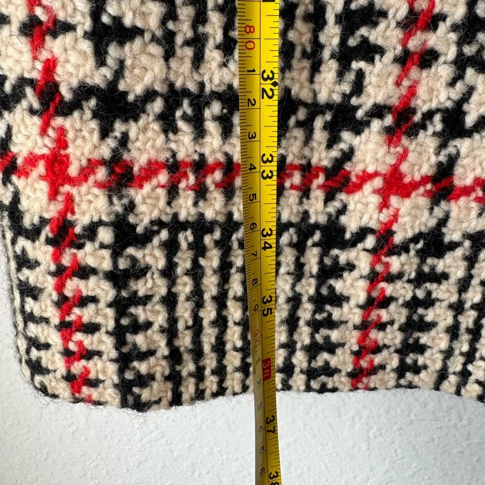 THAT YOUNG LEEDS LOOK Vtg 30’s-60s Houndstooth Wool Jacket Women Coat XS/S Scarf - Picture 12 of 16